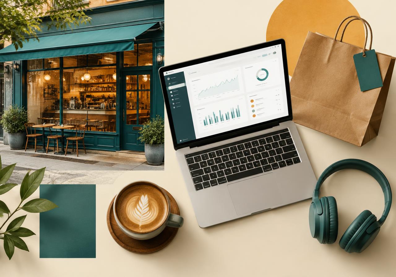 Cafe, software, shopping and gadgets